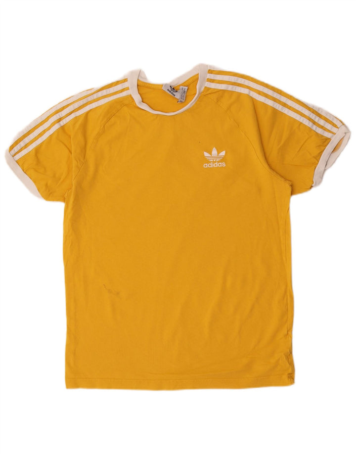 Adidas Herren T-Shirt Top mittelgelbe Baumwolle