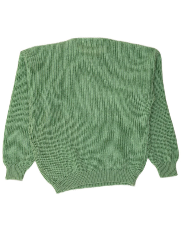 Vintage Damen Pullover mit Rundhalsausschnitt UK 18 XL Grün