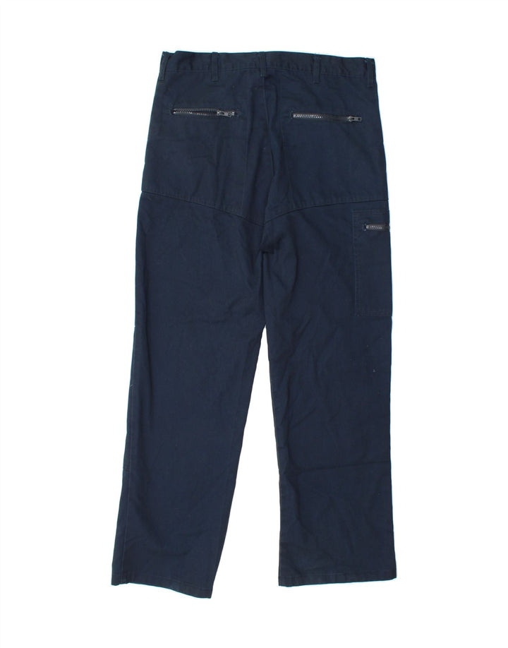 DICKIES Womens Straight Cargo Trousers W32 L30 Navy Blue Polyester Vintage Dickies and Second-Hand Dickies from Messina Hembry 