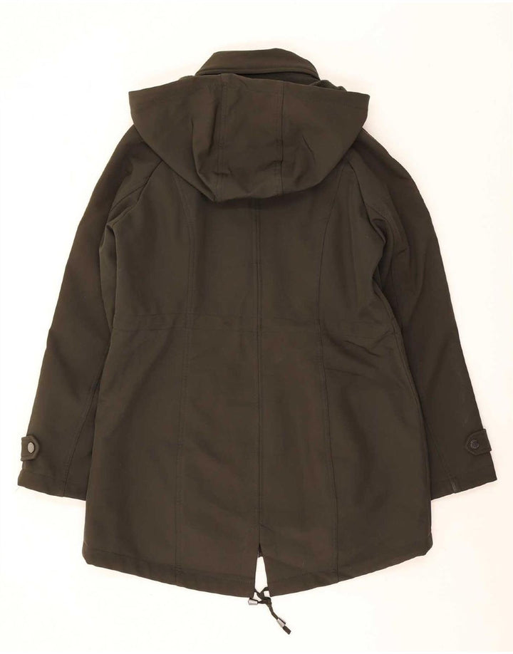 Michael Kors Damen-Parkajacke mit Kapuze, UK 14, mittleres Khaki, Polyester