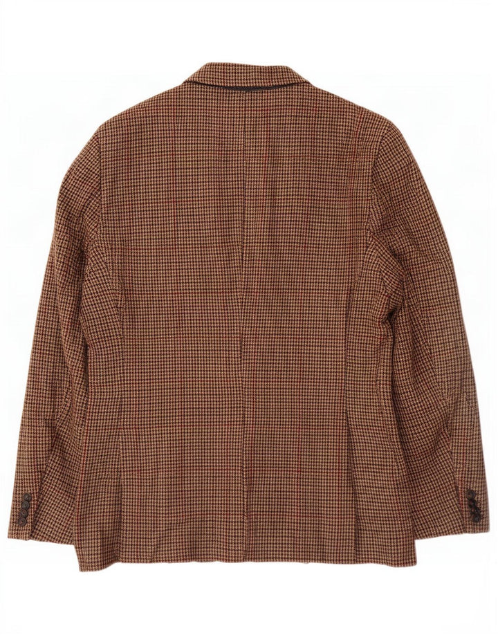 Scotch & Soda Herren 2-Knopf-Blazerjacke IT 52 XL Braune Hahnentrittwolle