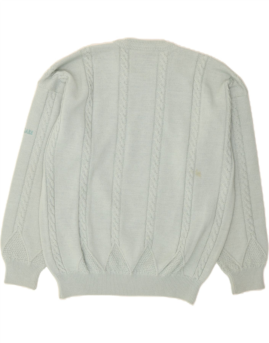 NAVIGARE Mens Crew Neck Jumper Sweater Medium Blue Wool Vintage Navigare and Second-Hand Navigare from Messina Hembry 