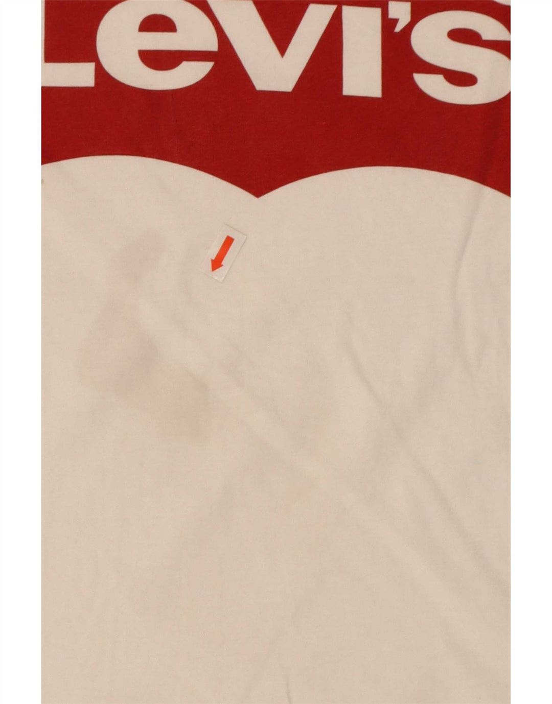 Levi's Damen-T-Shirt mit Grafik, UK 10, Größe S, weiße Baumwolle