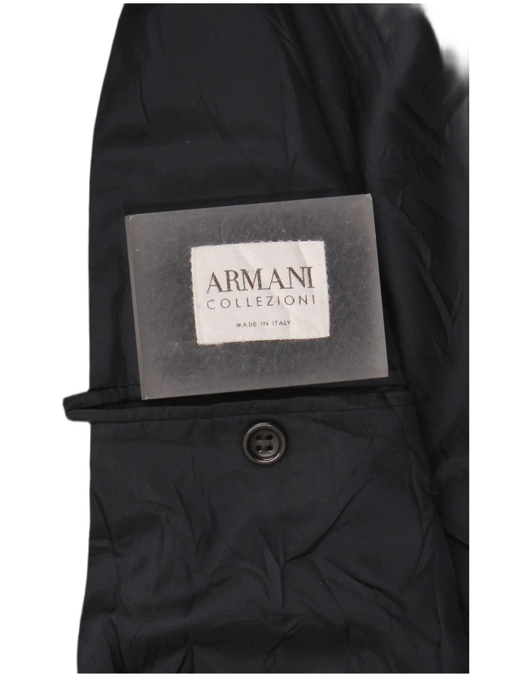 Armani Collezioni Herren 3-Knopf-Blazerjacke IT 52 XL Marineblaue Viskose