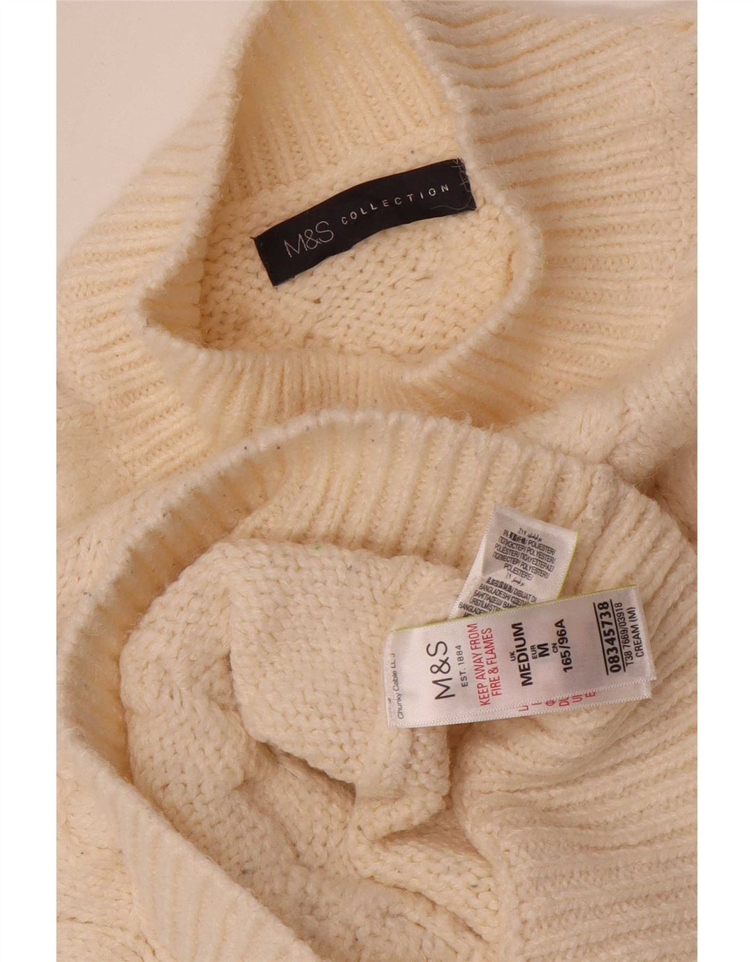 Marks & Spencer Rollkragenpullover für Damen, Gr. 14, Mittelbeige