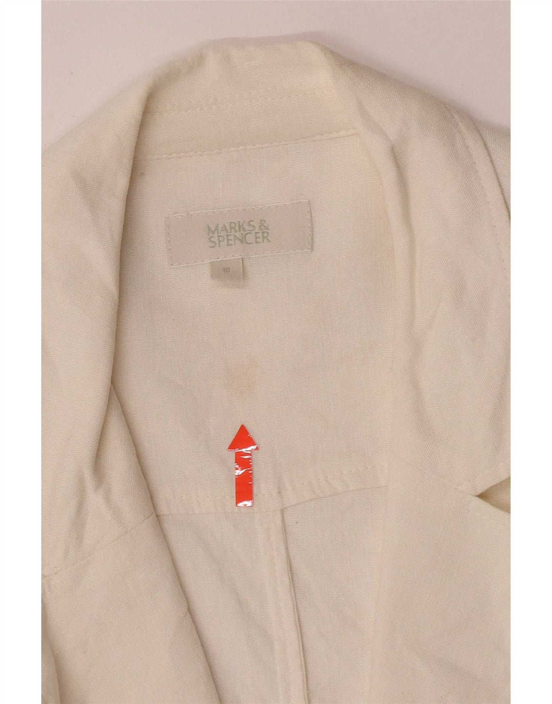 Marks & Spencer Damen 1-Knopf-Blazerjacke UK 18 XL Weiß