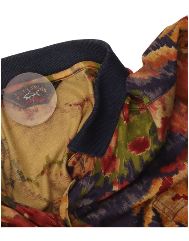 Paul & Shark Herren-Poloshirt, groß, mehrfarbig, Blumenmuster, Baumwolle