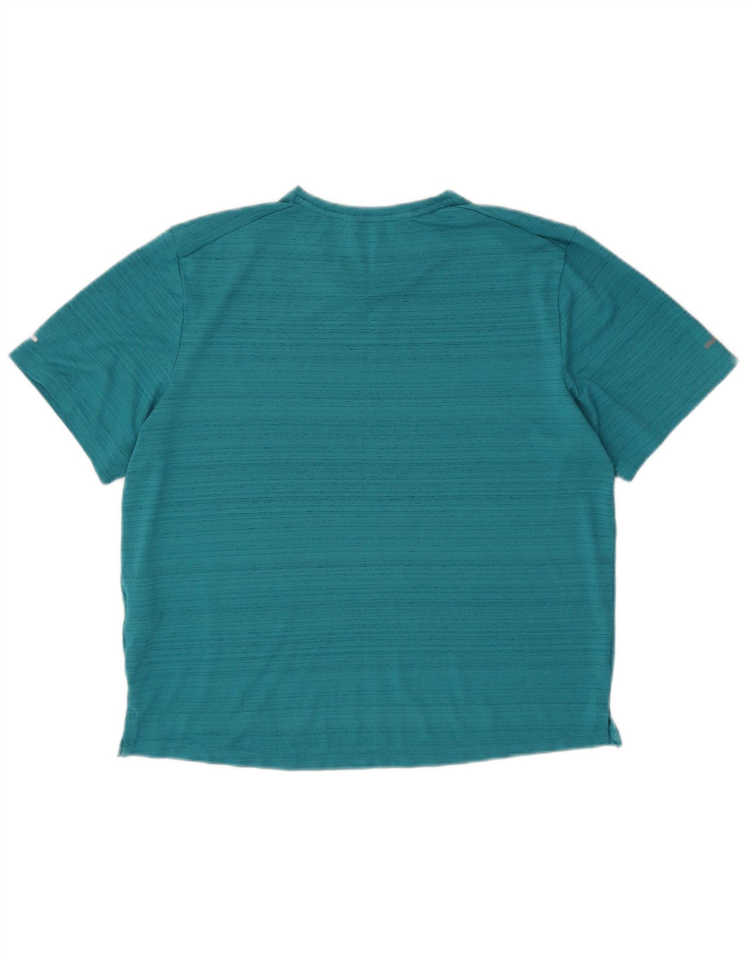 Nike Damen Dri Fit T-Shirt Top UK 14 Mitteltürkis geflecktes Polyester