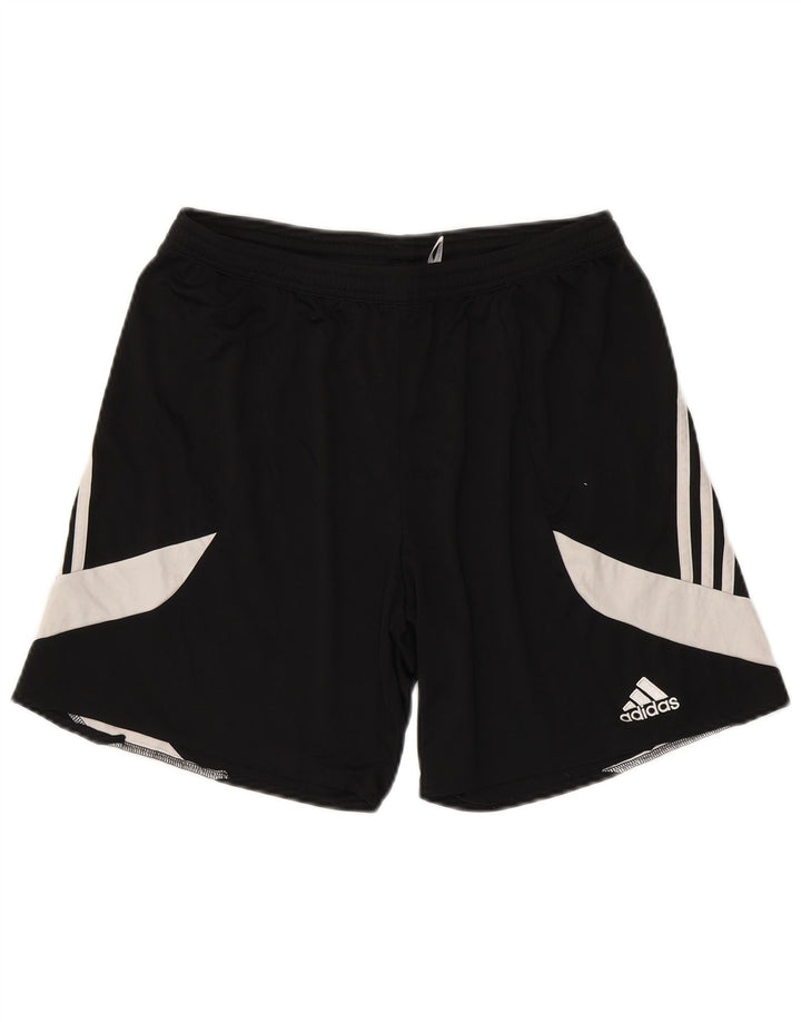 Adidas Herren Climalite Sportshorts, groß, schwarzes Farbblock-Polyester