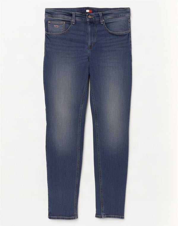 Tommy Hilfiger Herren Austin Slim Tapered Jeans W33 L34 Blaue Baumwolle