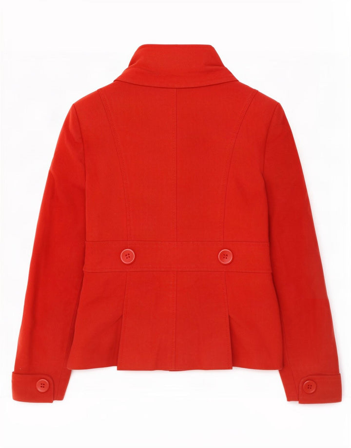 Topshop Damen-Blazer mit 2 Knöpfen, Gr. 10, Größe S, Rot, Baumwolle