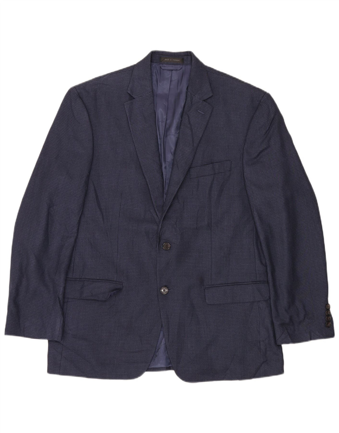 Ralph Lauren Herren-Blazer mit 2 Knöpfen, UK 38, mittleres Marineblau mit Hahnentrittmuster