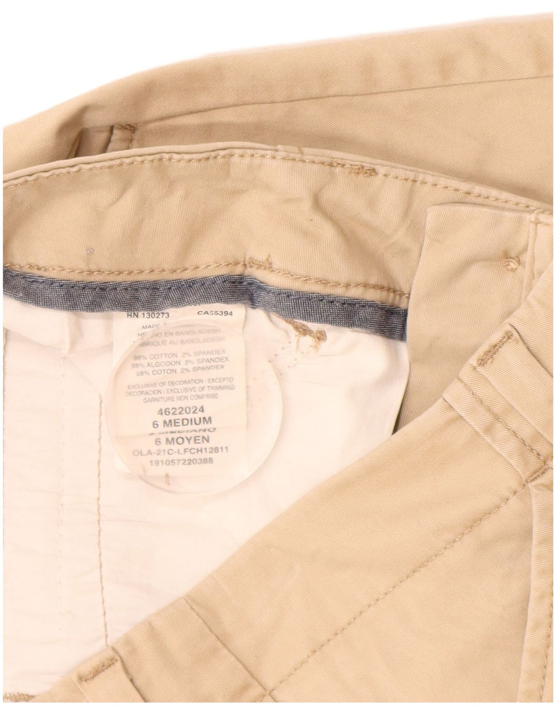Lee Damen-Shorts mit mittelhohem Bund und normaler Passform, lässige Shorts, US 6, Mittel, W28, beige Baumwolle