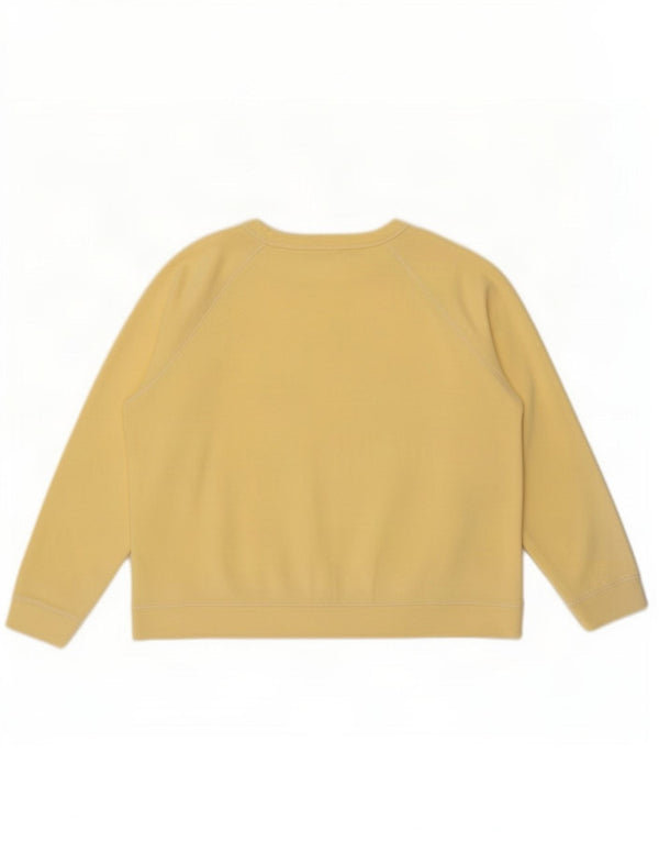 Marks & Spencer Damen Sweatshirt Pullover UK 18 XL Gelb Baumwolle