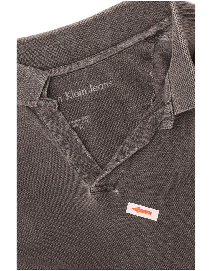 Calvin Klein Jeans Herren-Poloshirt aus mittelgrauer Baumwolle