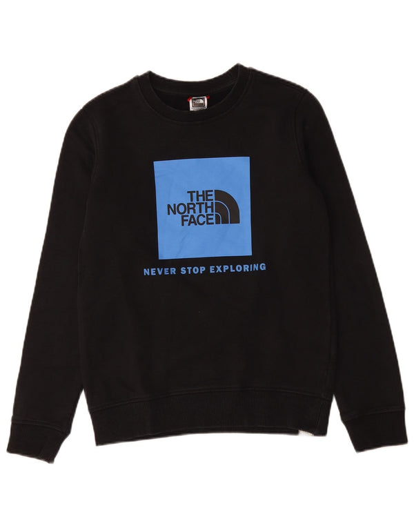 The North Face Jungen-Sweatshirt mit Grafik, 14–15 Jahre, XL, schwarze Baumwolle