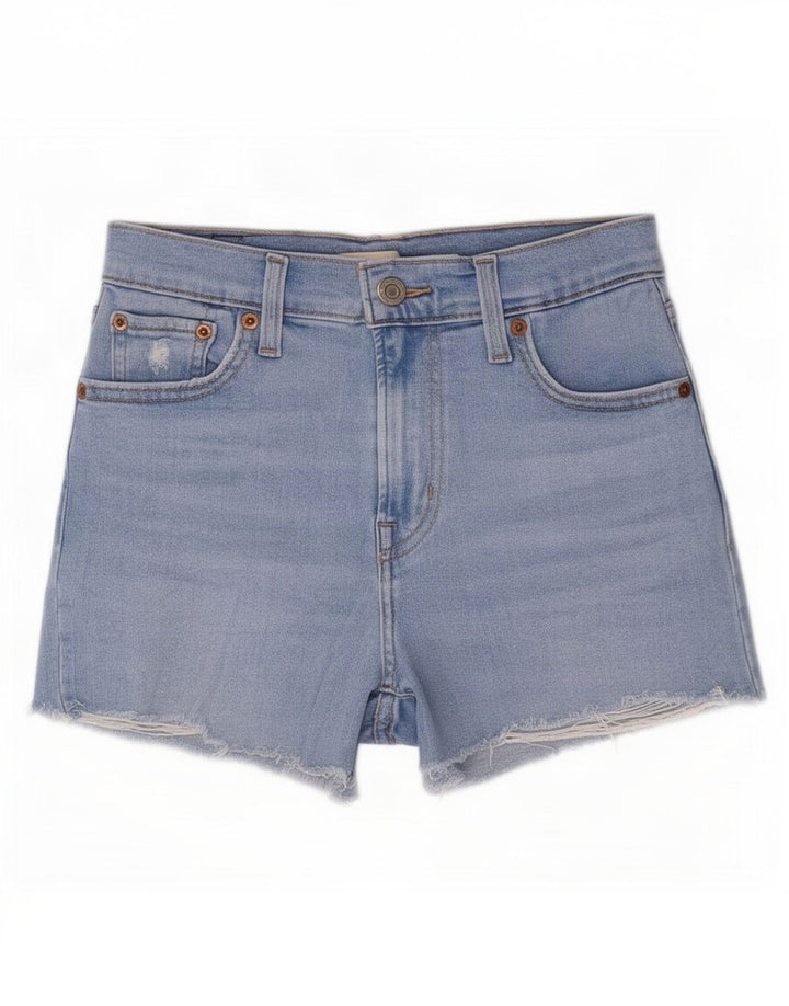 Levi's Damen-Jeansshorts im Used-Look, Größe S, W26, Blau, Baumwolle