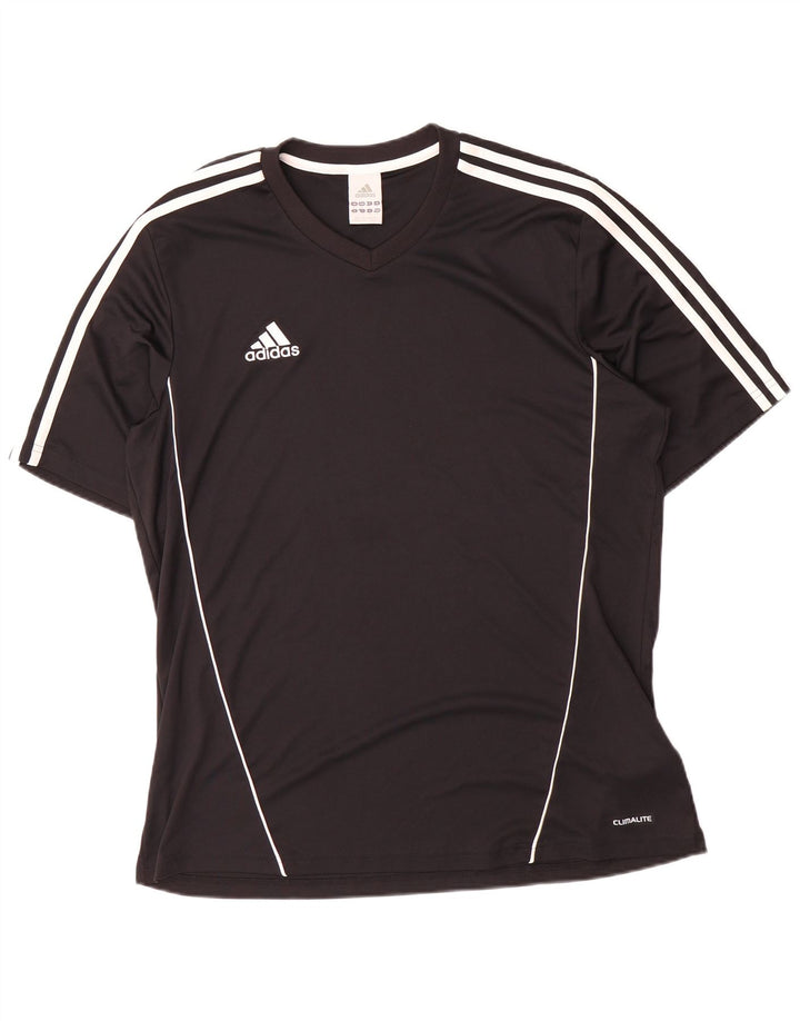 Adidas Herren Climalite T-Shirt Top Large Schwarz Polyester