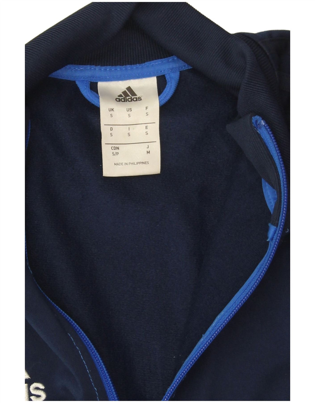 Adidas Herren-Trainingsanzug-Oberteil, Jacke, Größe S, Marineblau, Farbblock-Polyester