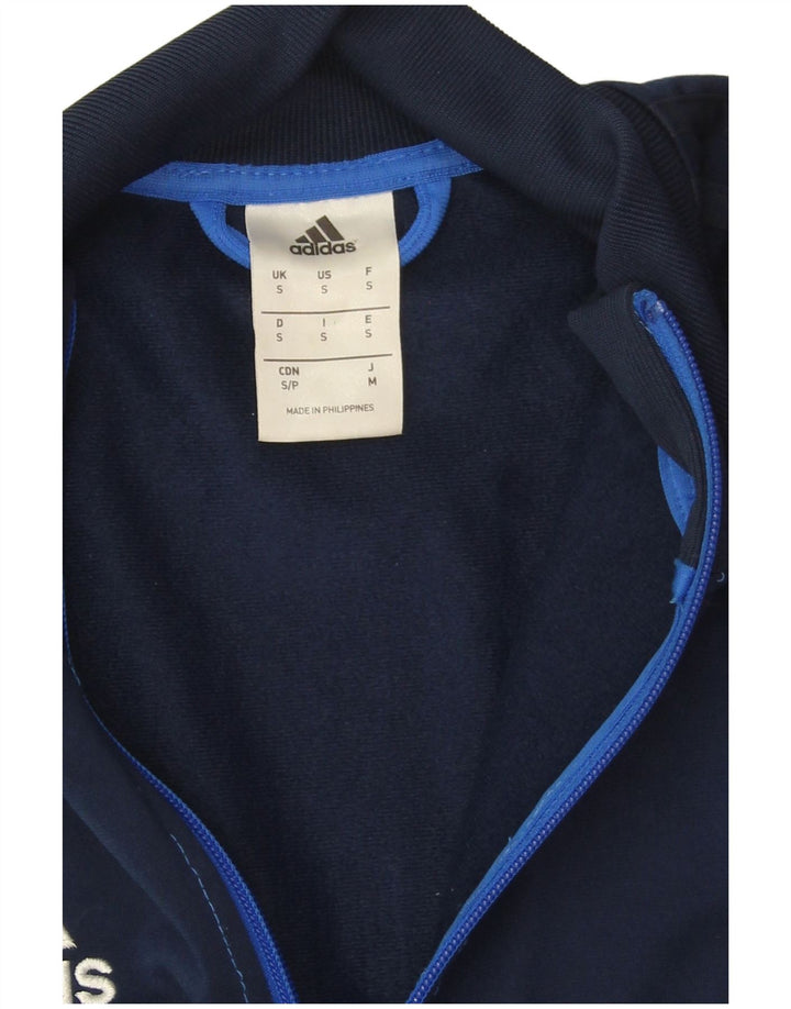 Adidas Herren-Trainingsanzug-Oberteil, Jacke, Größe S, Marineblau, Farbblock-Polyester