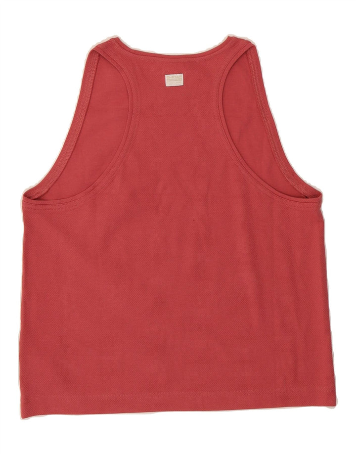 G-STAR Womens Vest Top UK 20 2XL Red Cotton Vintage G-Star and Second-Hand G-Star from Messina Hembry 