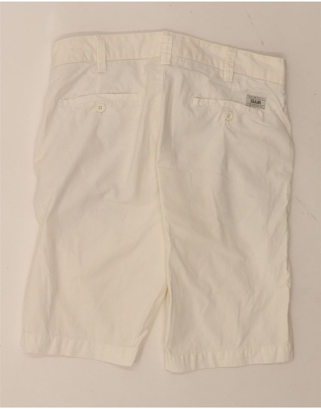 Slam Herren Chinoshorts IT 46 Small W29 Weiße Baumwolle
