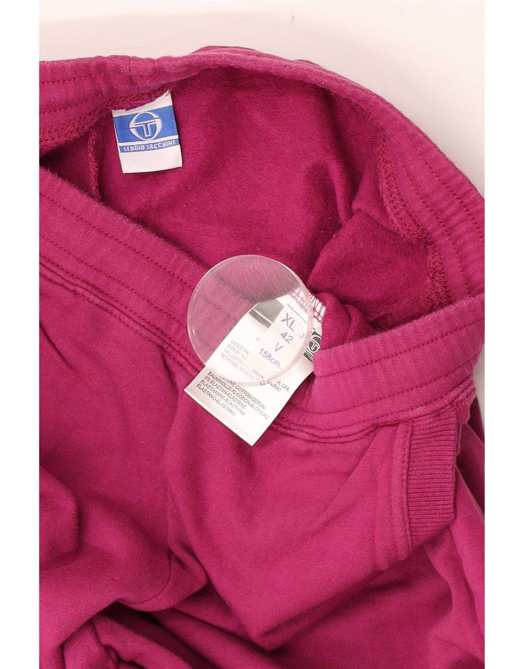Sergio Tacchini Damen Trainingshose IT 42 Mittelrosa Baumwolle