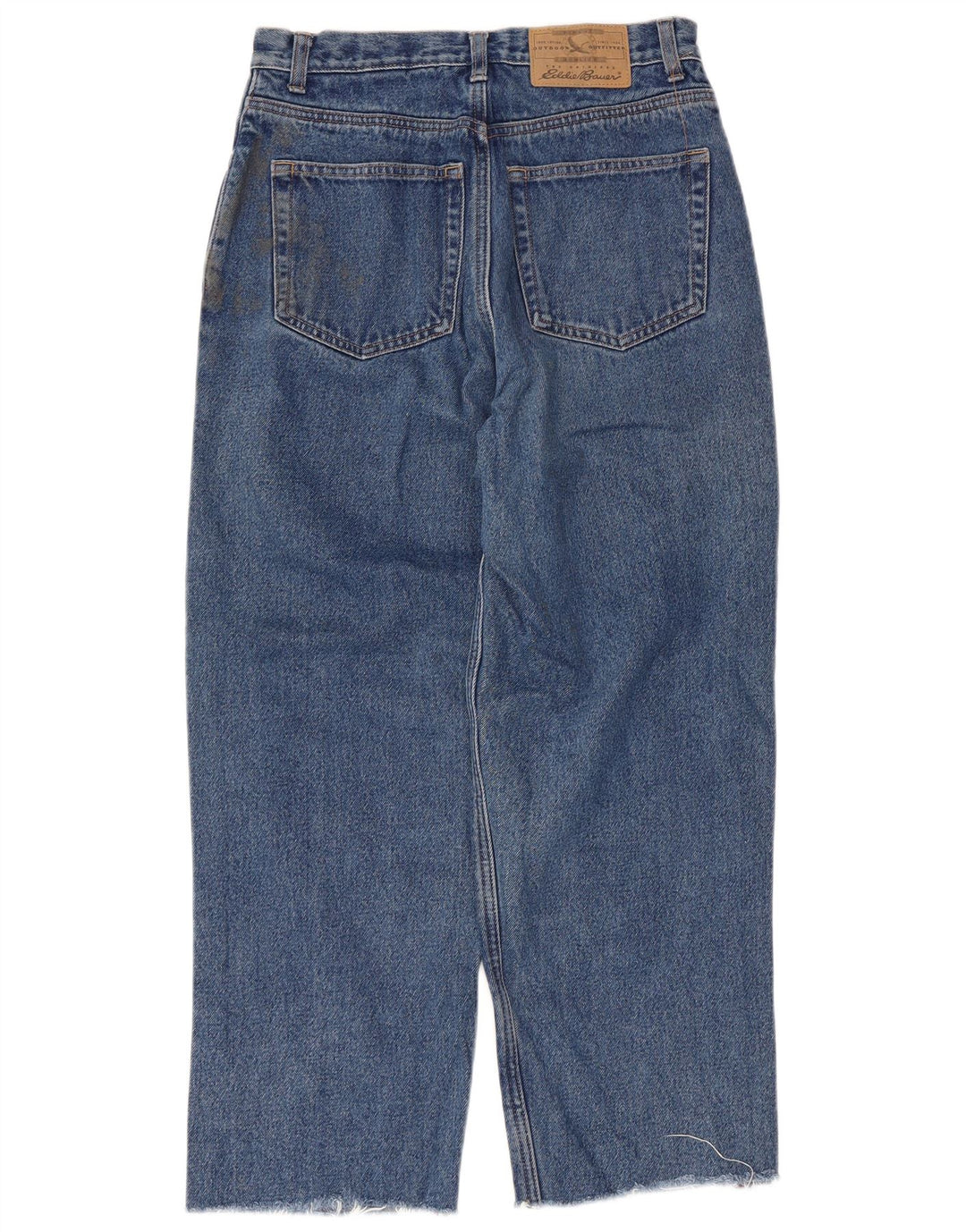 Eddie Bauer Damen-Jeans mit hoher Taille, kurz geschnitten, US 8, Mittel, W28, L24, Blau