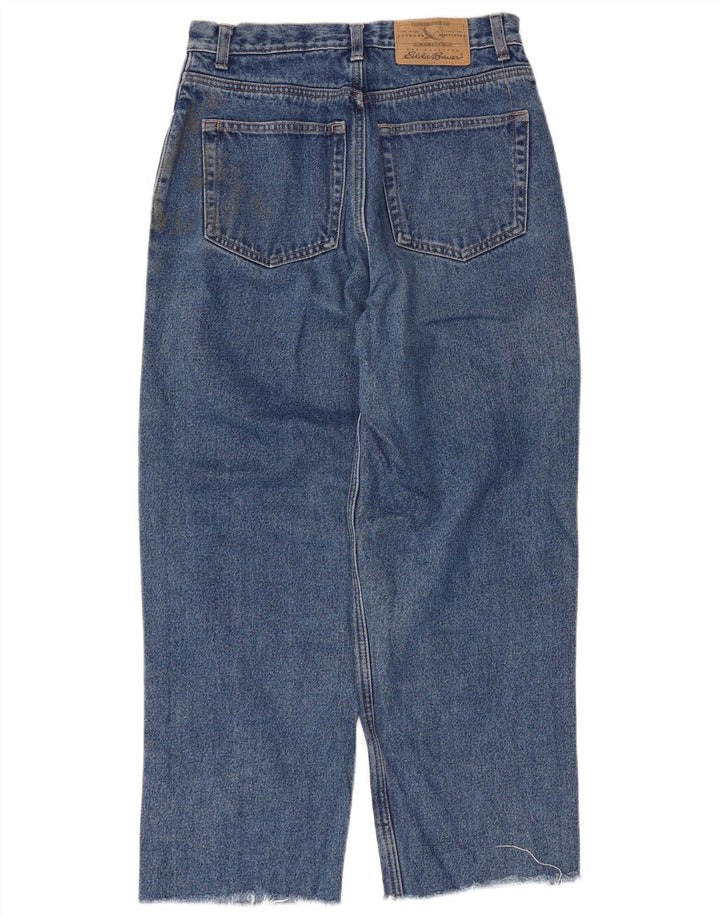 Eddie Bauer Damen-Jeans mit hoher Taille, kurz geschnitten, US 8, Mittel, W28, L24, Blau