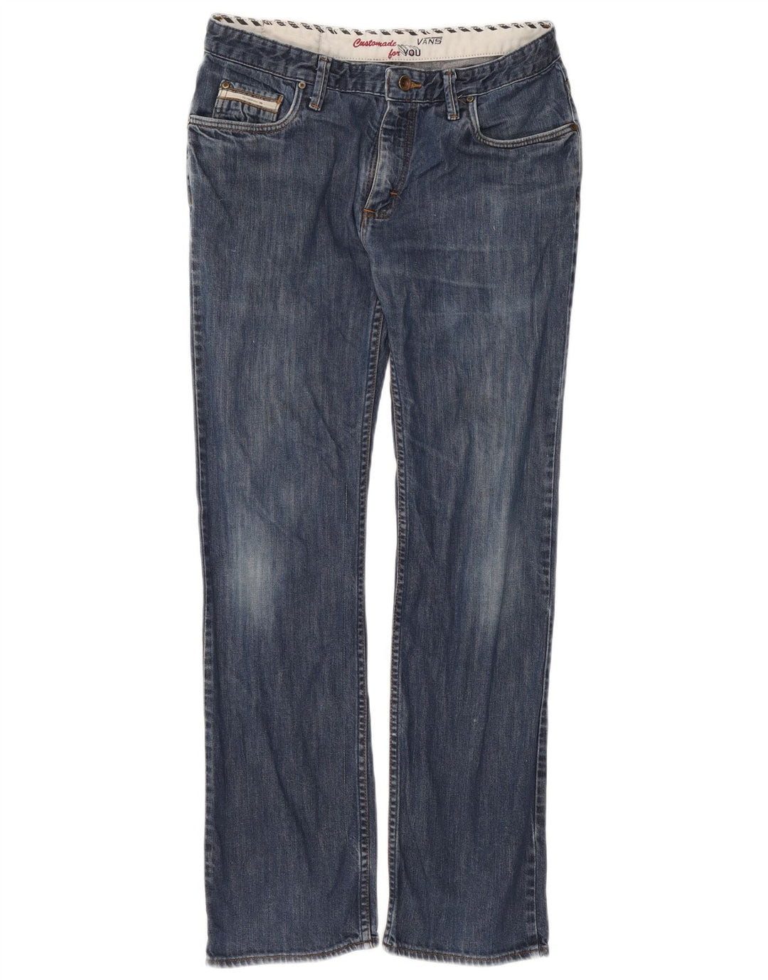 Vans Herren Straight Jeans W32 L32 Blaue Baumwolle