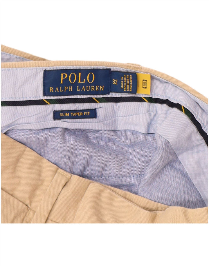 POLO RALPH LAUREN Herren Slim Tapered Chinohose W32 L31 Beige Baumwolle