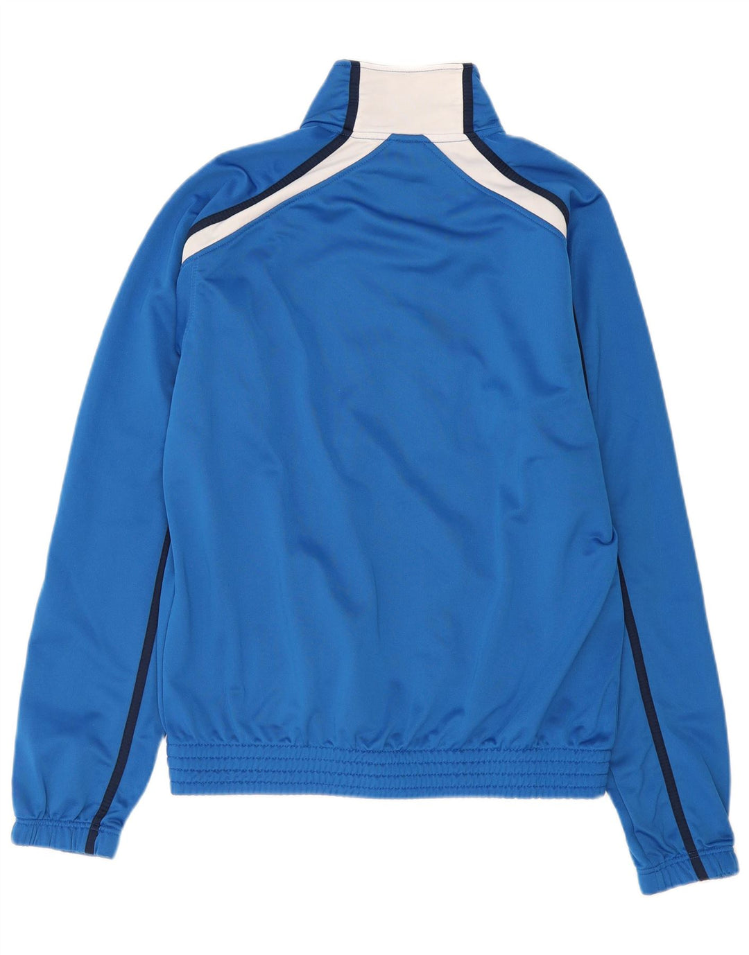 Asics Herren-Trainingsanzug-Top-Jacke XL, blaues Farbblock-Polyester