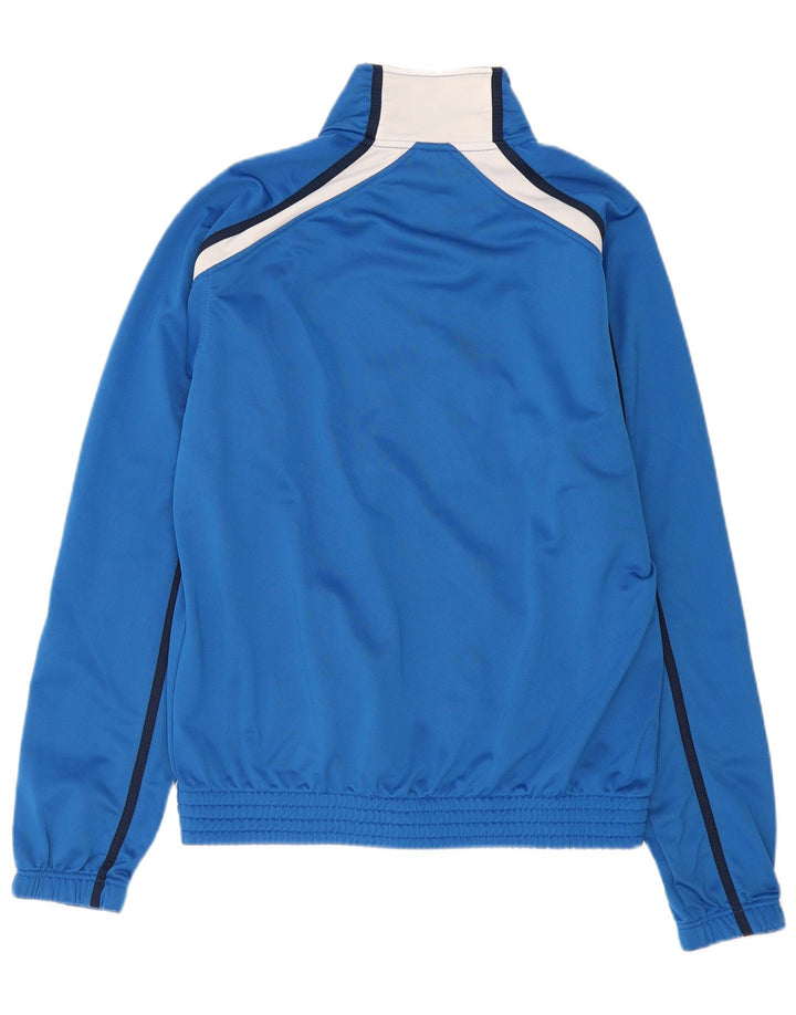 Asics Herren-Trainingsanzug-Top-Jacke XL, blaues Farbblock-Polyester