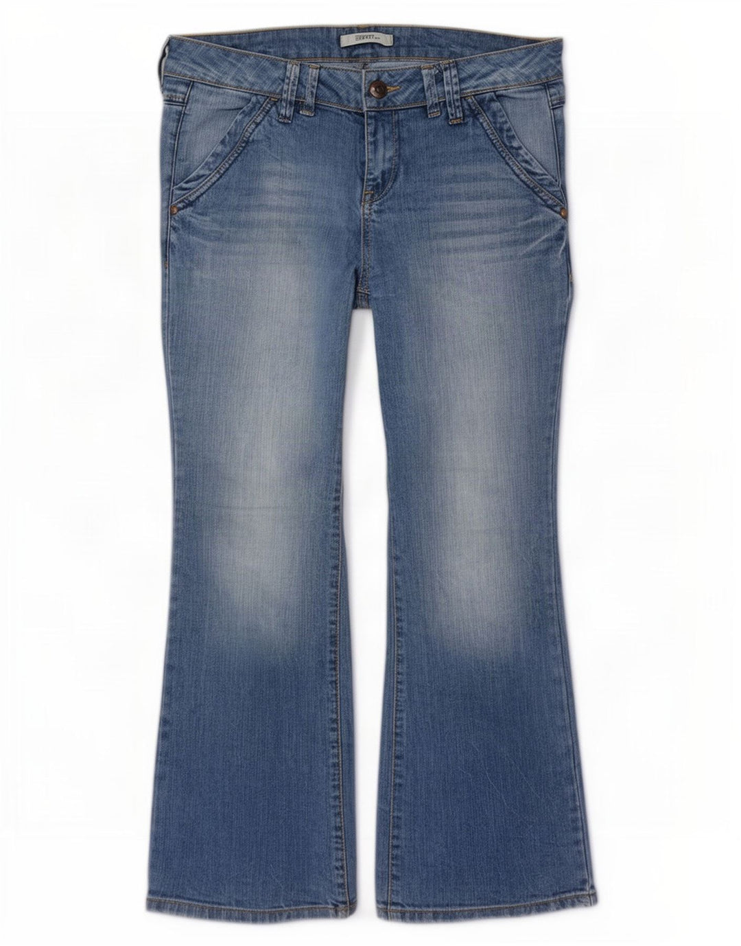 Esprit Damen Bootcut Jeans W29 L30 Blaue Baumwolle