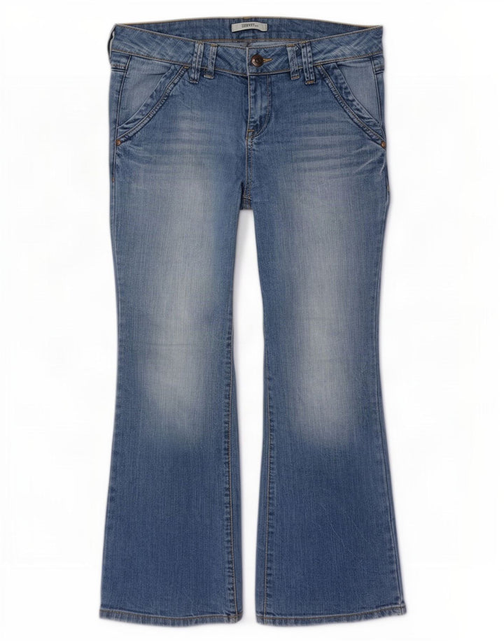 Esprit Damen Bootcut Jeans W29 L30 Blaue Baumwolle