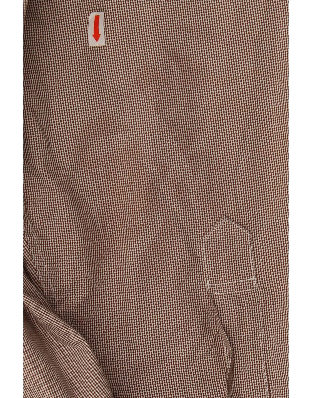 BROOKS BROTHERS Herrenhemd Größe 16 1/2 Großes braunes Hahnentrittmuster