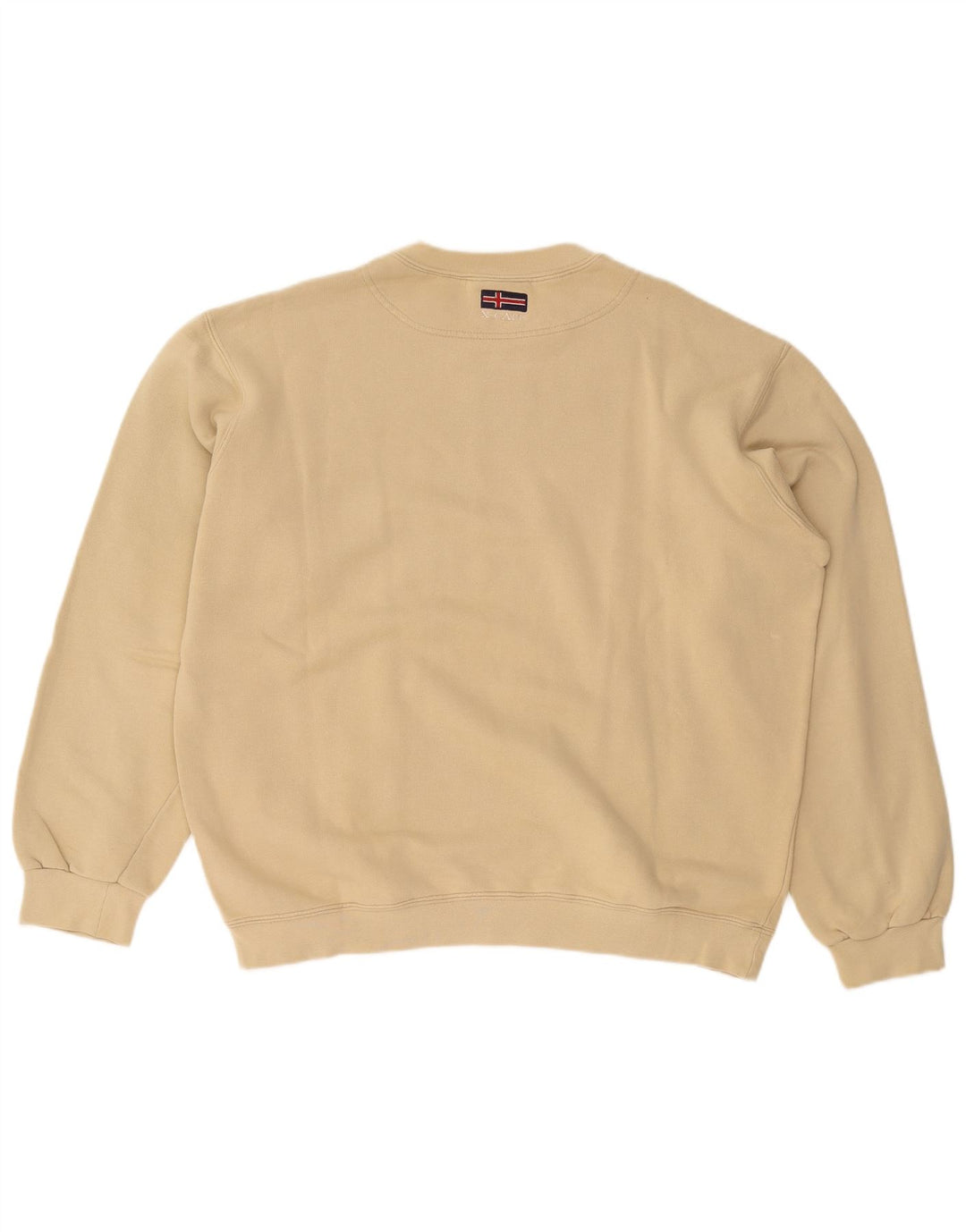 X-CAPE Herren-Sweatshirt-Pullover, groß, beige, Baumwolle