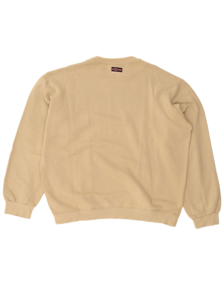 X-CAPE Herren-Sweatshirt-Pullover, groß, beige, Baumwolle