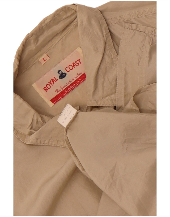 Royal Coast Herrenhemd Große Beige Seide