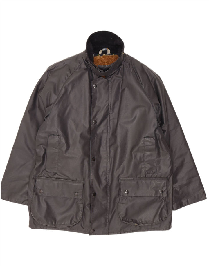 Starring Herren-Parka mit Kapuze, reguläre Passform, Mittelgrau