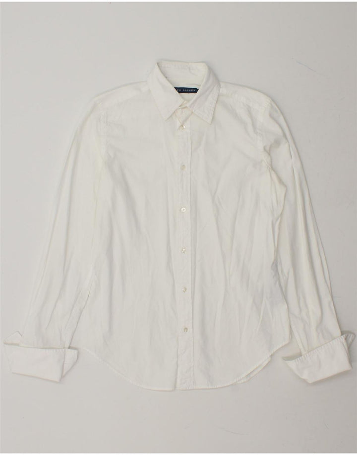 RALPH LAUREN Womens Formal Shirt US 6 Medium White Cotton Vintage Ralph Lauren and Second-Hand Ralph Lauren from Messina Hembry 