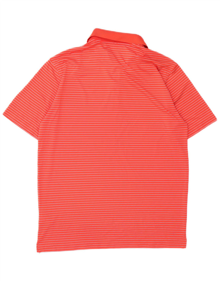 Nike Herren Dri Fit Poloshirt Mittelrot gestreift Polyester