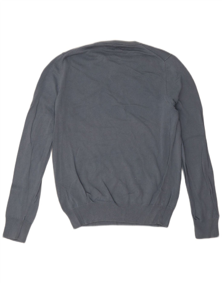 Marks & Spencer Herren-Pullover mit Rundhalsausschnitt, Größe S, blau, Baumwolle