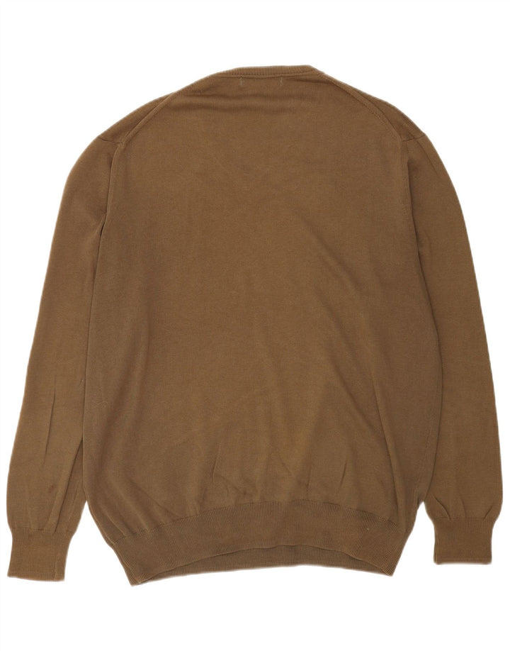 Zara Herren V-Ausschnitt Pullover Pullover XL Khaki