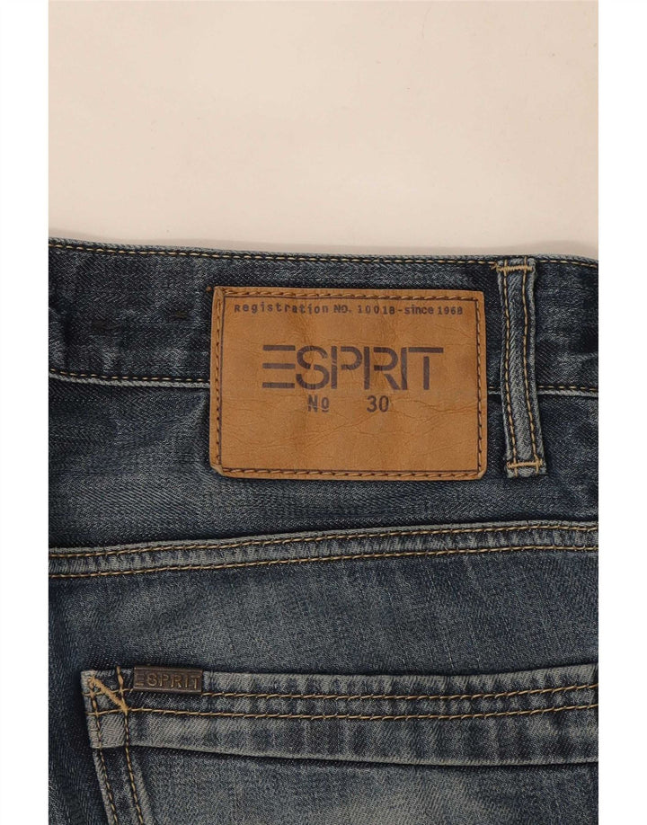Esprit Damen Straight Jeans W30 L32 Marineblau Baumwolle