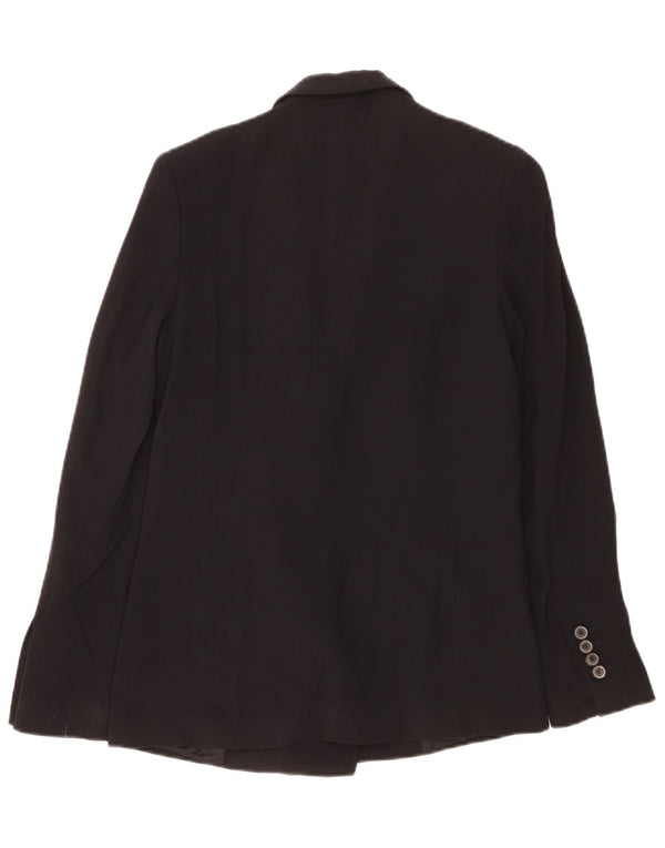 Zweireihiger Blazer für Damen von Zara, Gr. 10, Größe S, Schwarz, Acetat