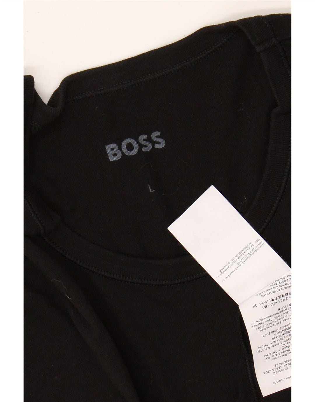 HUGO BOSS Herren T-Shirt Top Large Schwarz Baumwolle