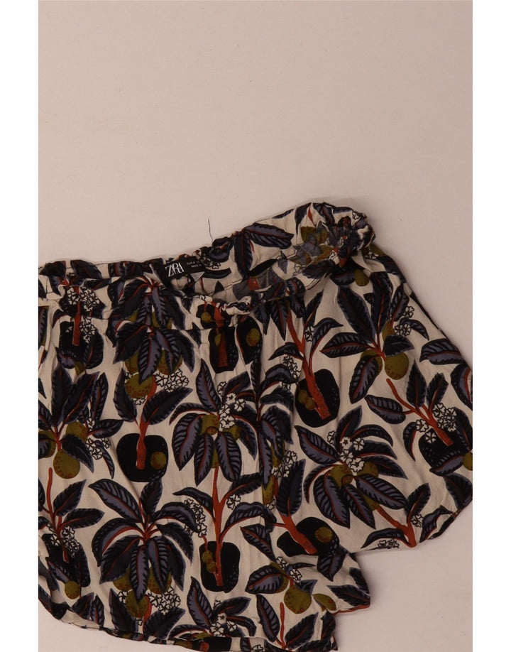 Lässige Damen-Shorts von Zara, Größe S, W26, mehrfarbig, mit Blumenmuster