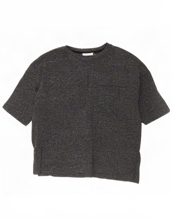 Zara Herren Trafaluc T-Shirt Top Small Grau meliert
