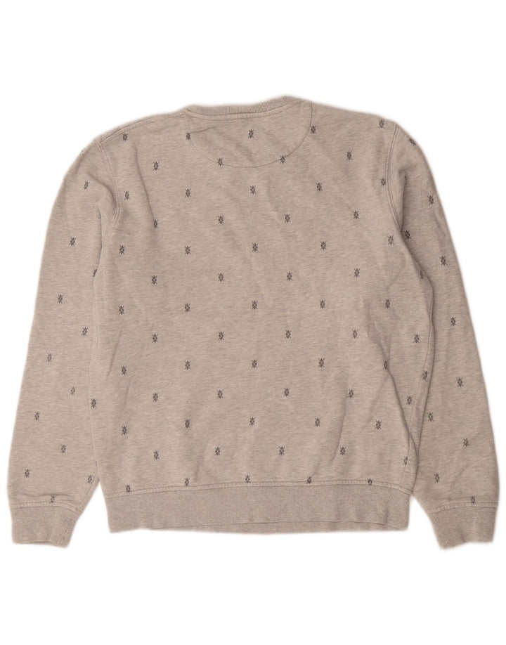 Lyle & Scott Herren-Sweatshirt mit abstraktem Muster, mittelgraue Baumwolle